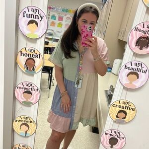 Multicolored Stripe Dress